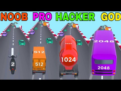 2048 Race in NOOB vs PRO vs HACKER vs GOD