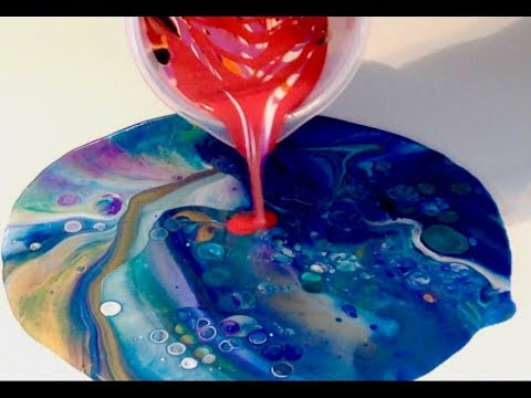 #28 Flip cup and a Swirl in one, Acrylic Pouring