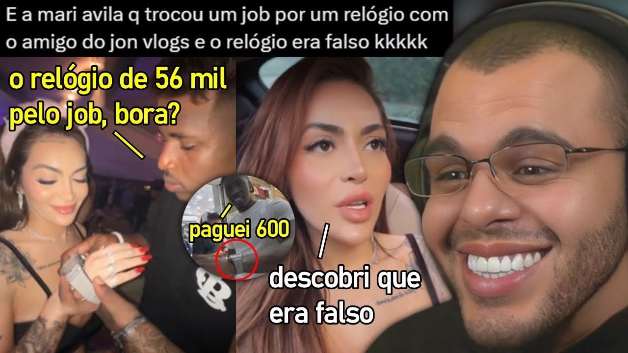 MARI ÁVILA ACEITA FAZER JOB EM TROCA DE RELÓGIO CRAVEJADO SEM SABER QUE É FALSO