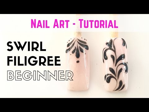 How to swirl design for beginners - NAIL ART - TIPS - TUTORIAL