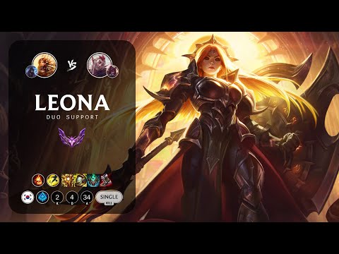 Leona Support vs Rakan - KR Master Patch 13.8