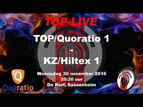 TOP/Quoratio 1 tegen KZ/Hiltex 1, woensdag 30 november 2016