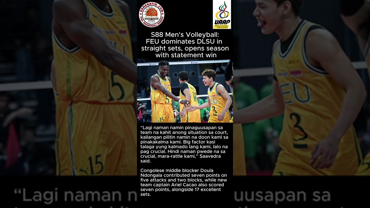 UAAP Men's Volleyball: FEU manhandles DLSU in straight sets