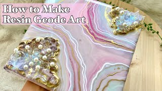 How to Make Resin Geode Art on Canvas