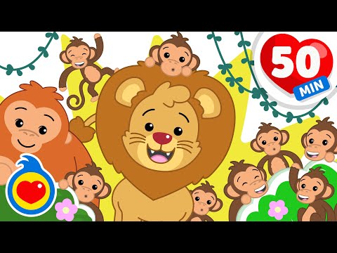 Voy En Busca De Un León 🦁🎶 Y Más Canciones Infantiles Sobre Animalitos (50 Min) | Plim Plim