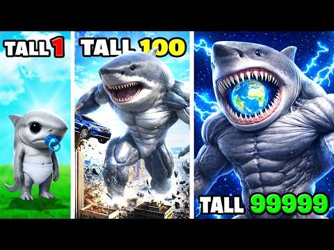 Shortest To TALLEST MEGALODON In GTA 5!