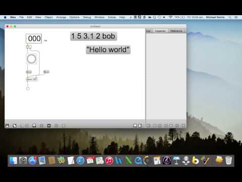 CMPO 211 ScreenCast 3 — Objects and Messages in Max (Refresher)