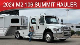 A preview image of the linked video showcasing 2024 Freightliner M2 106 Summit Hauler
