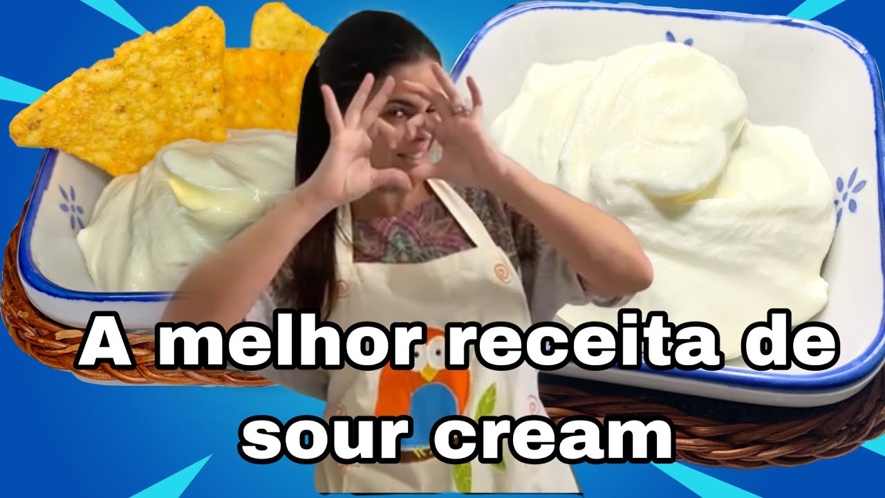 A melhor receita de SOUR CREAM, o famoso creme azedo americano I RÁPIDO, AERADO E CONSISTENTE!