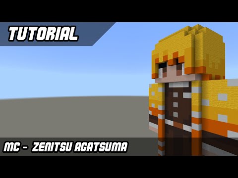 Minecraft Statue Tutorial - Zenitsu Agatsuma (Demon Slayer)