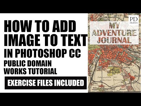 How to add image to text in Photoshop CC - Public Domain Maps, creating a cover for Amazon KDP