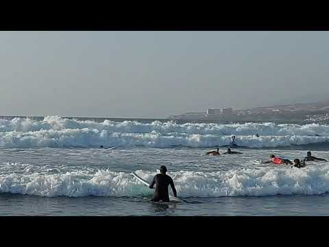 Walk Las Americas. Surfing in Tenerife. Spain. 11.12.2020