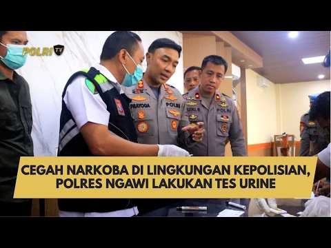 CEGAH NARKOBA DI LINGKUNGAN KEPOLISIAN, POLRES NGAWI LAKUKAN TES URINE