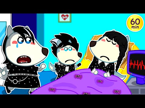 What If Wednesday Got Sick? 😭 - Wolfoo Kids Stories About Family 👶 @CuteWolfVideos