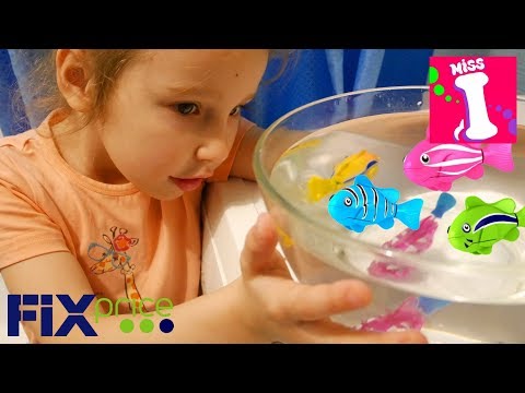 Fix Price снова радует прикольными игрушками | Распаковка Плавающих Светящихся Рыбок