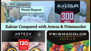 Kalour Pencils Compared with Arteza, Prismacolor & Castle Arts || Tested in Four Different Books