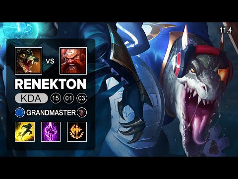 Renekton Top vs Gragas - EUW Grandmaster Patch 11.4