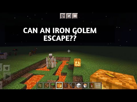 Can an iron golem escape from Lava?