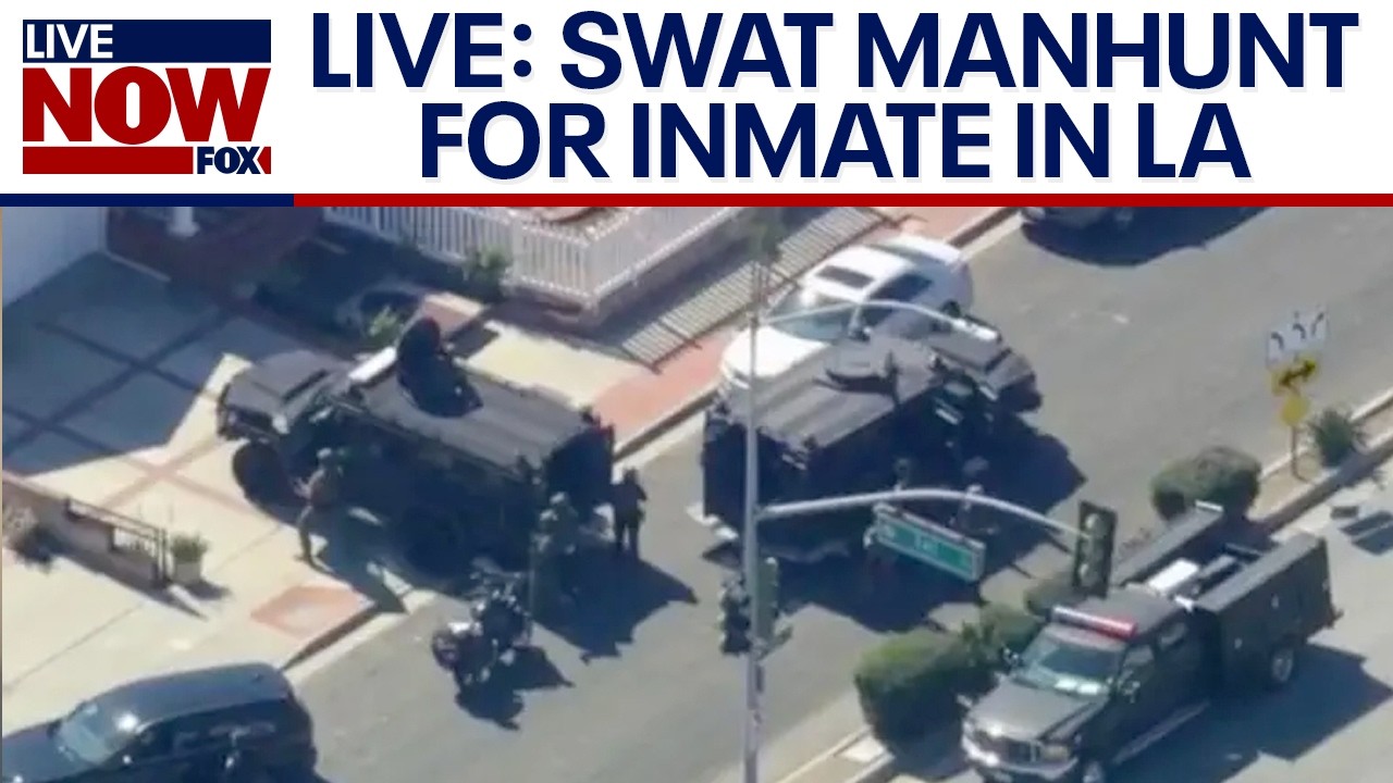 LIVE SKYFOX: SWAT searching for escaped inmate in LA area