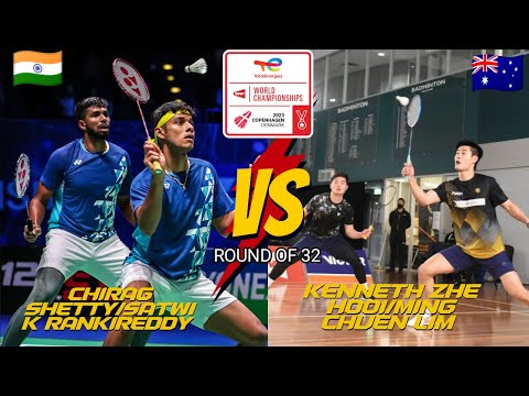 Chirag Shetty/Satwik Rankireddy x Kenneth Zhe Hooi/Ming Chuen rodadas de 32 do Campeonato Mundial de 2023