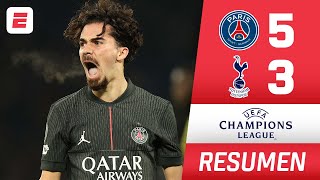 REMONTADA FURIOSA del PSG 5-3 vs Tottenham. ESPECTACULAR Hat Trick de Vitinha | Champions League
