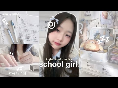*REALISTIC* school vlog 🐰🎐: being myself, stu(dying) a lot, productive school week in my life, hauls
