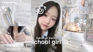 *REALISTIC* school vlog 🐰🎐: being myself, stu(dying) a lot, productive school week in my life, hauls