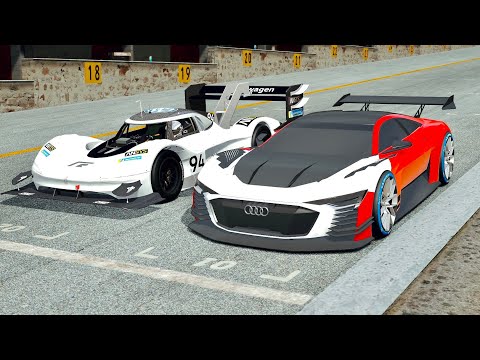 Audi Vision Gran Turismo vs Volkswagen I.D. R Pikes Peak at Top Gear Track