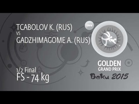 1/2 FS - 74 kg: K. TCABOLOV (RUS) df. A. GADZHIMAGOME (RUS) by FALL, 3-2
