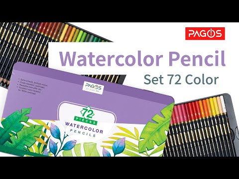 Pagos 72 Pieces Watercolor Pencils Set