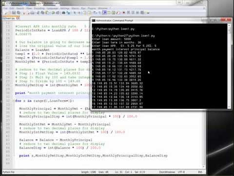 Intro To Python Programming 8 Loan Program 1