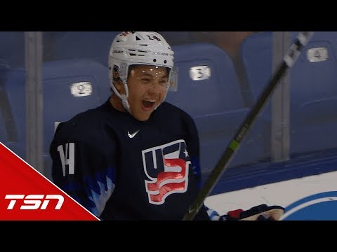 Leafs' prospect Robertson scores a beauty against Sweden at WJSS