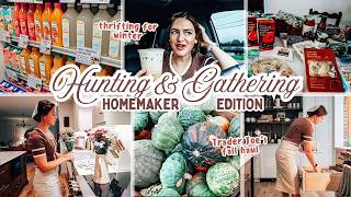 The OTHER Side of Homemaking: thrifting for winter, Trader Joe's haul + moments ALONE | FALLIDAYS
