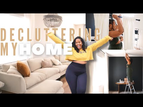 SPRING CLEANING MOTIVATION VLOG |  DECLUTTERING | DECORATE WITH ME | NEW CURTAINS | NEW COUCH UPDATE