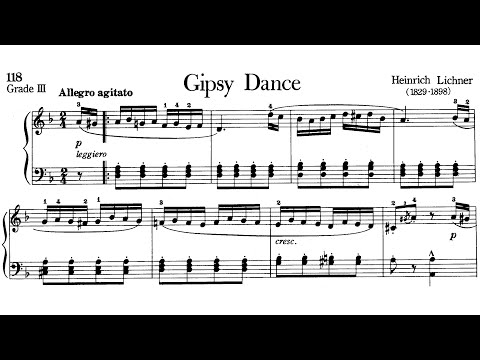 Piano Pieces for Children Grade 3 No.36 Lichner Gipsy Dance (P.118) Sheet Music
