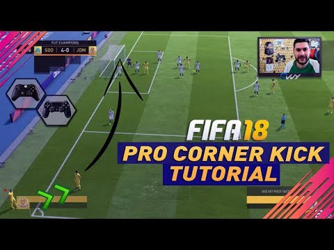 SECRET PRO CORNER KICK TUTORIAL - FIFA 18 BEST POSSIBLE CORNER KICK !!!