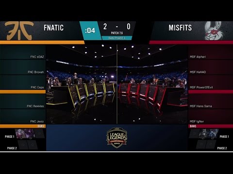 [EU LCS Spring 2017] Fnatic vs Misfits - 3rd Place Playoffs Game 2