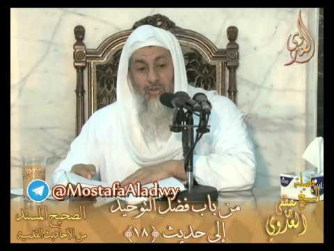  شرح الصحيح المسند من الأحاديث القدسية من باب فضل التوحيد إلى ح رقم18 لفضيلة الشيخ مصطفى العدوي 