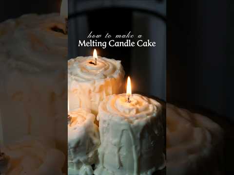 how to make a candle cake 🕯 #halloween #baking #candlecake #cakedecorating