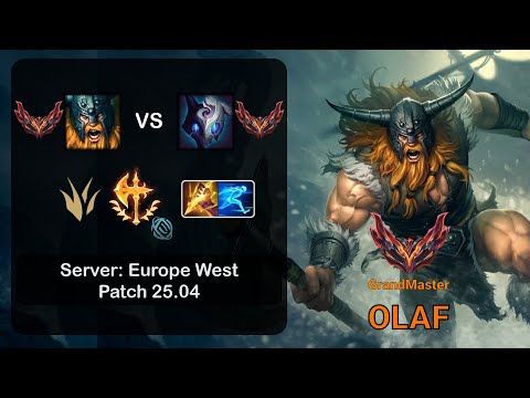 Olaf Jungle vs Kindred - EUW GrandMaster - Patch 25.04