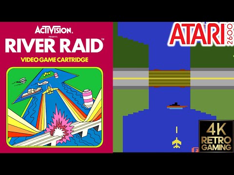 River Raid Atari 2600 4k Gameplay