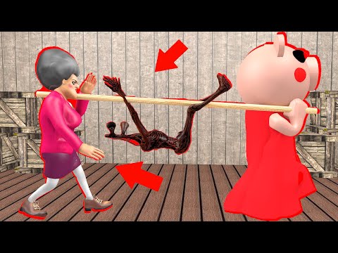 Baby Granny vs Siren Head,scary teacher 3d, Piggy - funny horror animation parody (part 24)