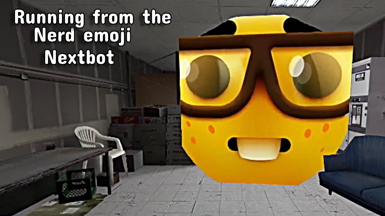 RUNNING FROM NERD EMOJI IN GMOD!!! | garrys mod nextbot