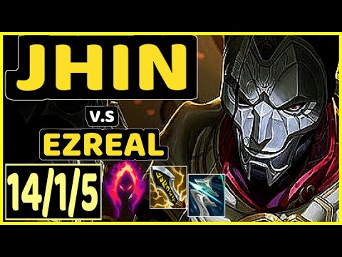 JHIN vs EZREAL - 14/1/5 KDA BOTTOM ADC GAMEPLAY - BR Ranked GRANDMASTER