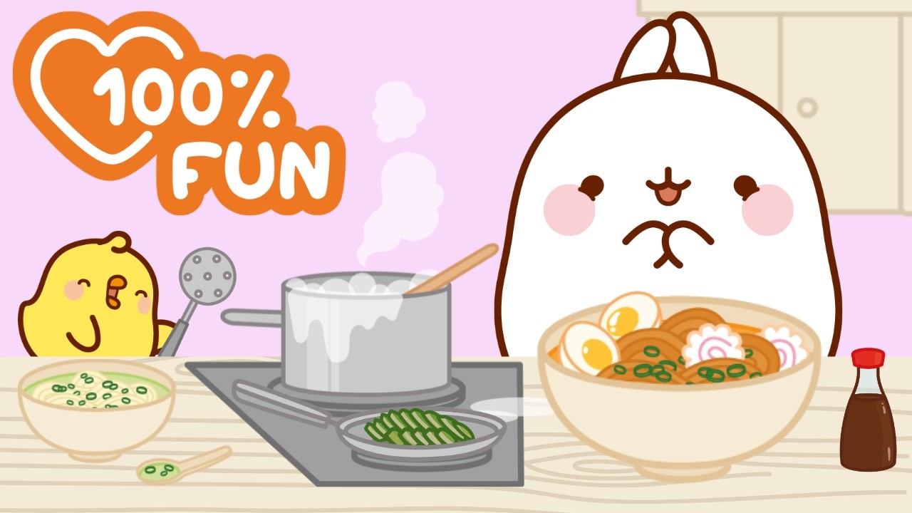 Japanese Cooking with Molang! 🍣✨ Kawaii Kitchen Lesson