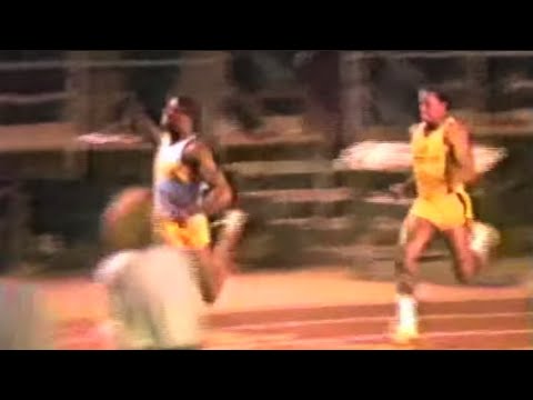 Darrell Green (NFL Superstars) 200m NCAA D2 Final 1982 Final Sacramento California.Time 20.96.