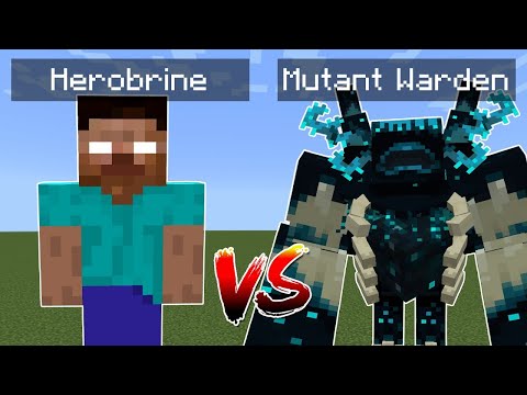Herobrine vs Mutant Warden | Minecraft