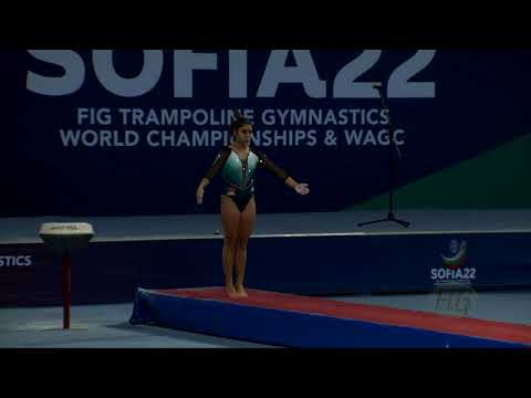AGOSTINHO Margarida (POR) W - 2022 Trampoline Worlds, Sofia (BUL) - Q Tumbling Exercise 1