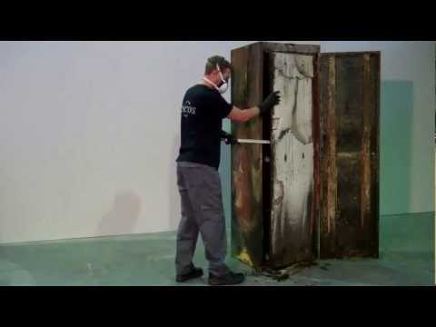 Typ 90 Sicherheitsschrank nach einem Brand