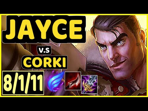 JUSTICE (JAYCE) vs CORKI - 8/1/11 KDA MID GAMEPLAY - KR Ranked GRANDMASTER